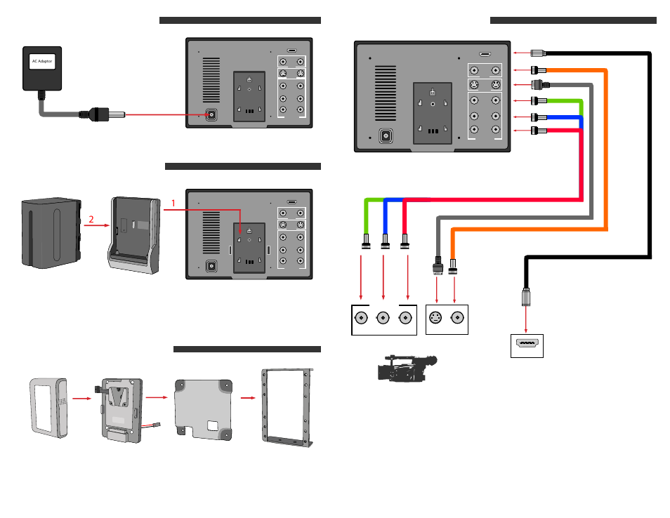 Connecting diagram, Lock | ikan V8000HDMI-DK User Manual | Page 4 / 4