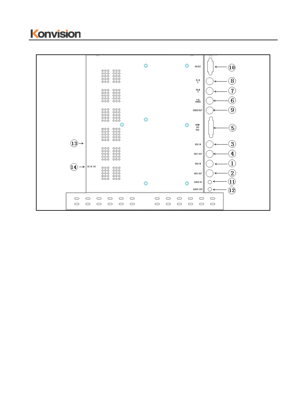 Rear view, 12 rear view | ikan KVF-1730W User Manual | Page 12 / 25