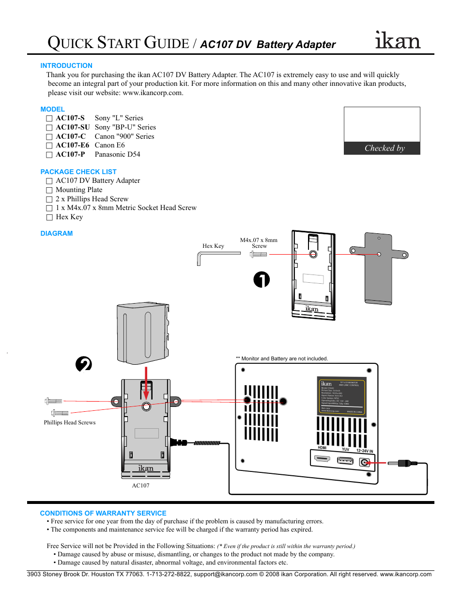 ikan AC107-C User Manual | 1 page