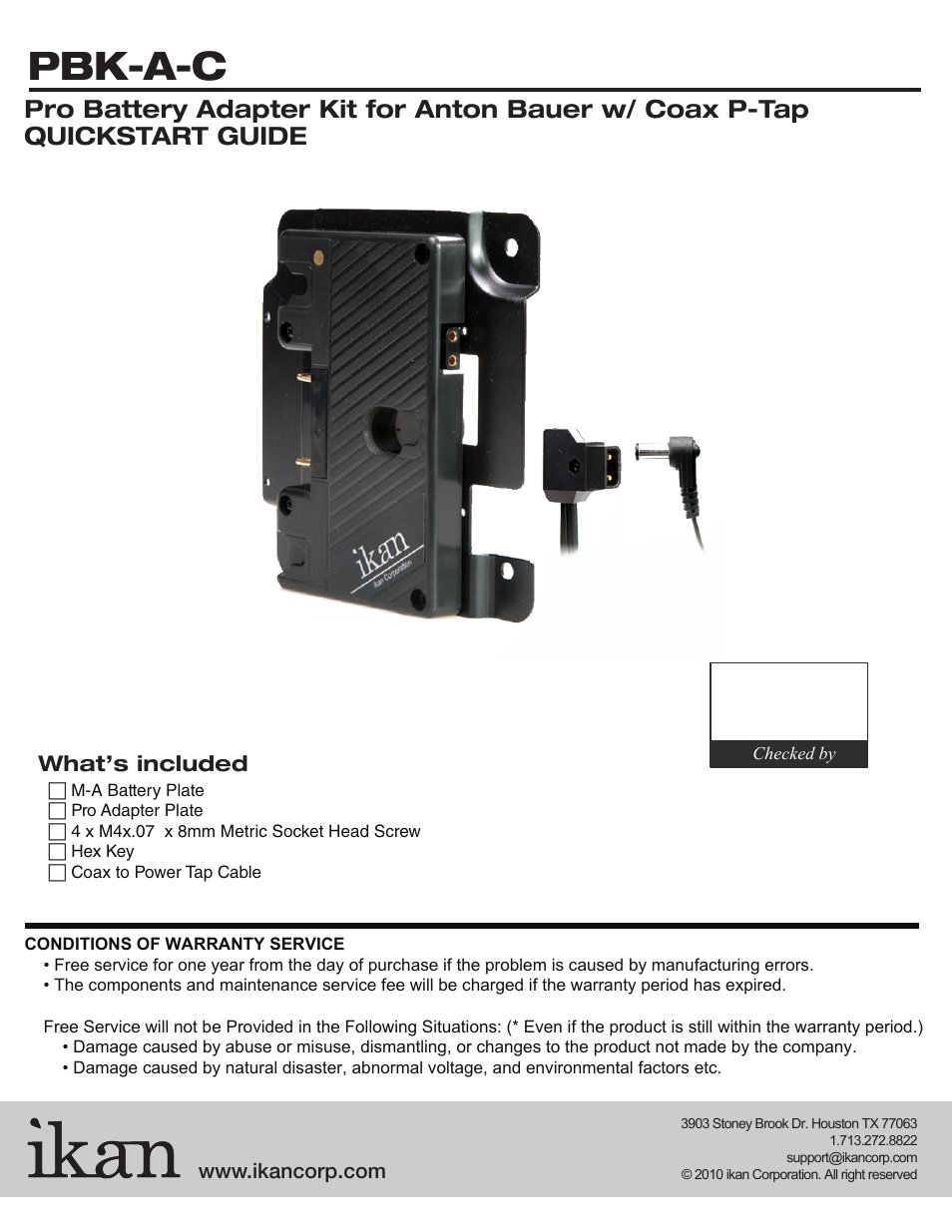 ikan PBK-A-C User Manual | 3 pages