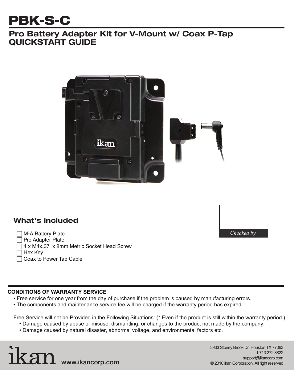 ikan PBK-S-C User Manual | 2 pages