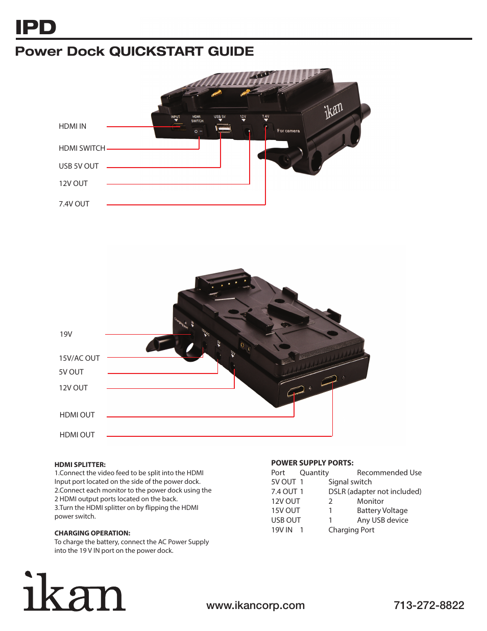 Power dock quickstart guide | ikan IPD-A User Manual | Page 3 / 4