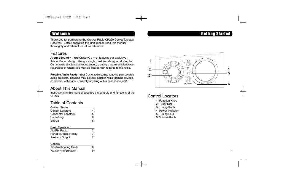 Crosley COMET CR-220 User Manual | Page 3 / 7