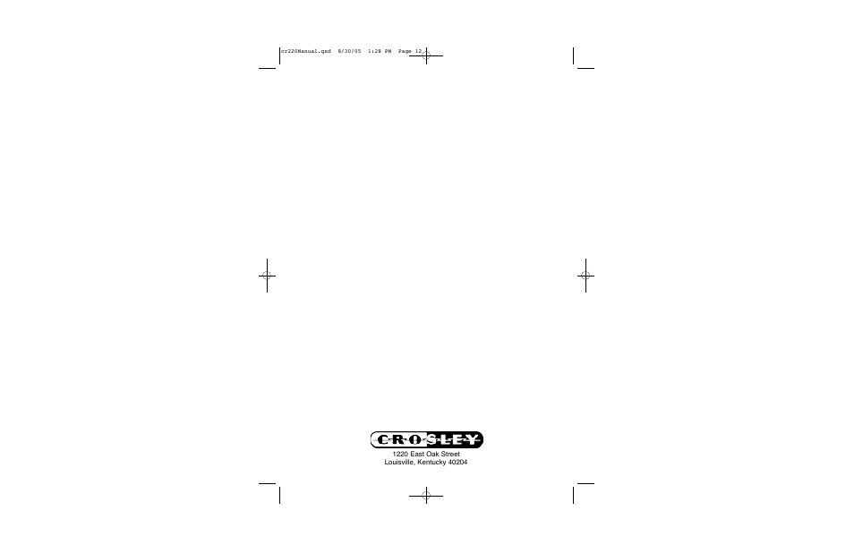 Crosley COMET CR-220 User Manual | Page 7 / 7