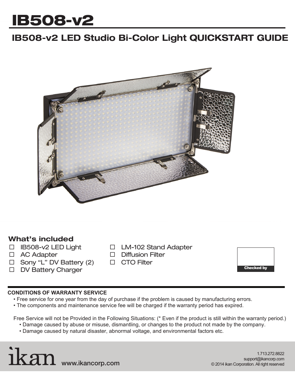 ikan IB508-v2 User Manual | 2 pages