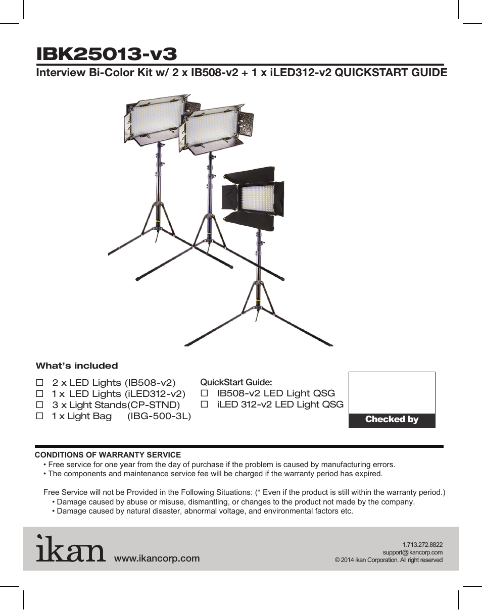 ikan IBK25013-v3 User Manual | 7 pages