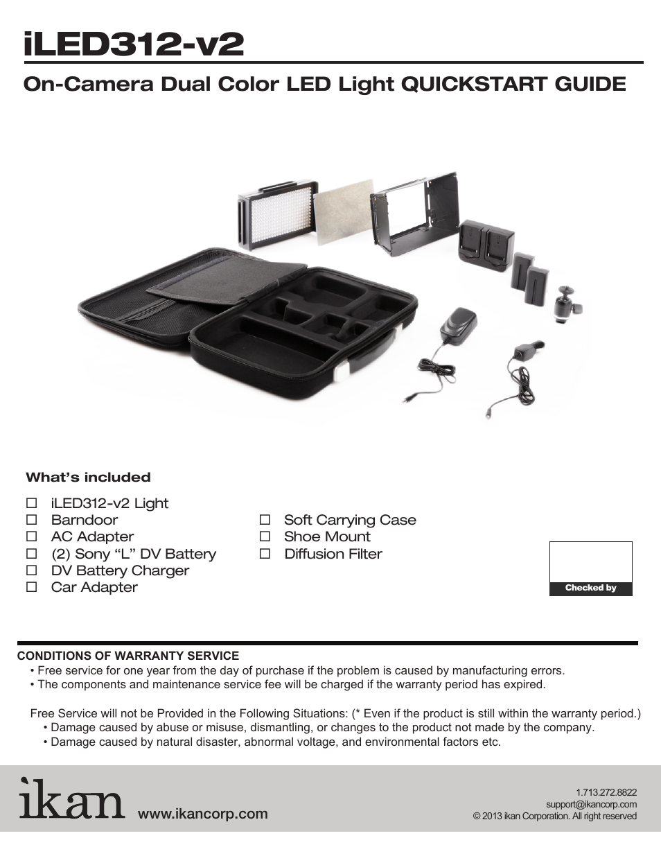 Iled312-v2, On-camera dual color led light quickstart guide | ikan IBK25013-v3 User Manual | Page 4 / 7