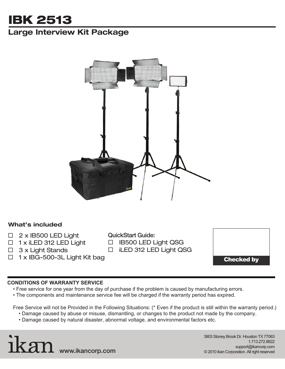 ikan IBK2513 User Manual | 6 pages