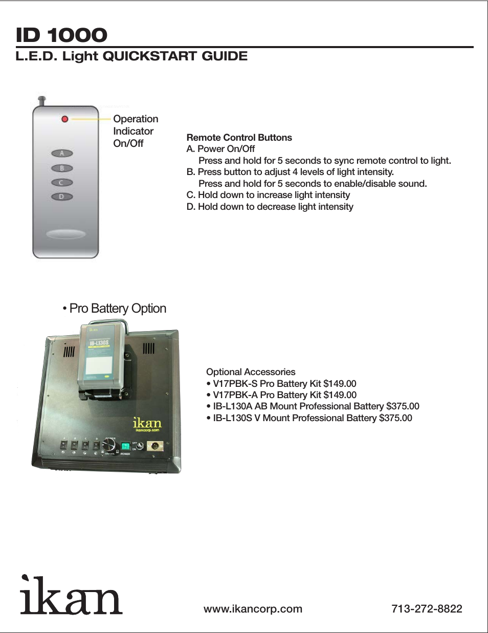 Id 1000 | ikan ID1000 User Manual | Page 3 / 3