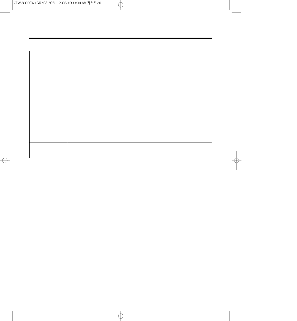Crosley CFW-8000GS User Manual | Page 20 / 36