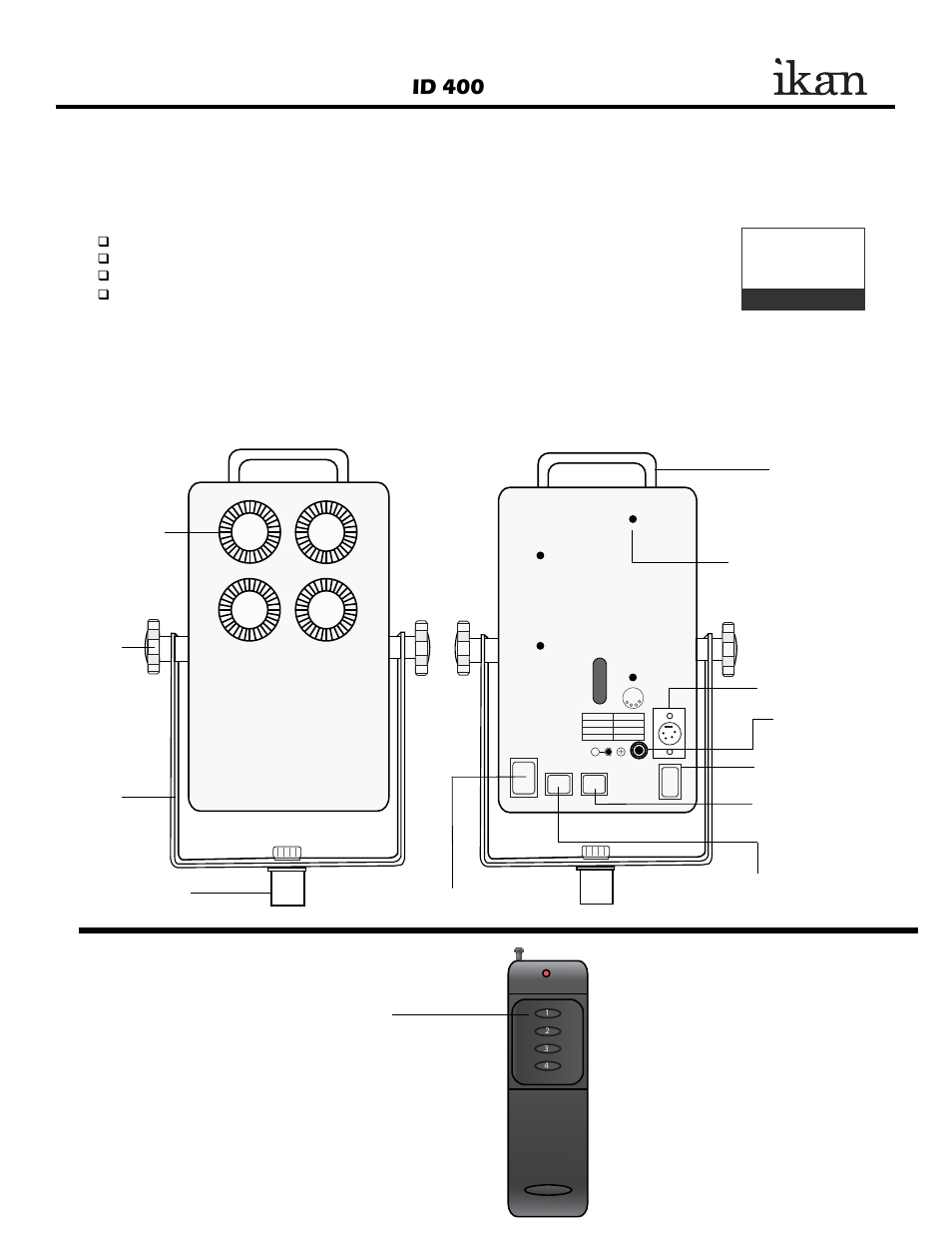 ikan ID400 User Manual | 2 pages