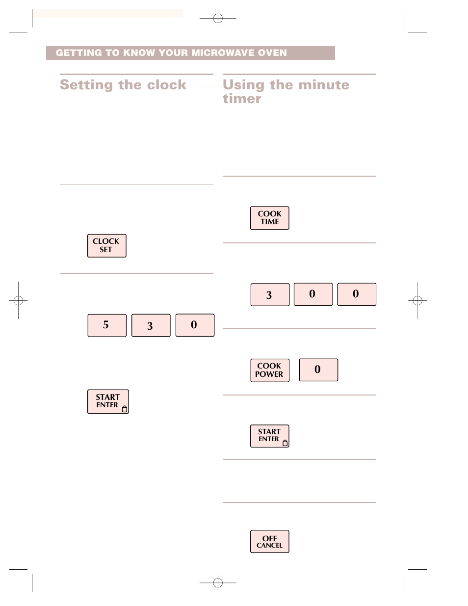 Setting the clock, Using the minute timer | Crosley CMT135SG User Manual | Page 12 / 32