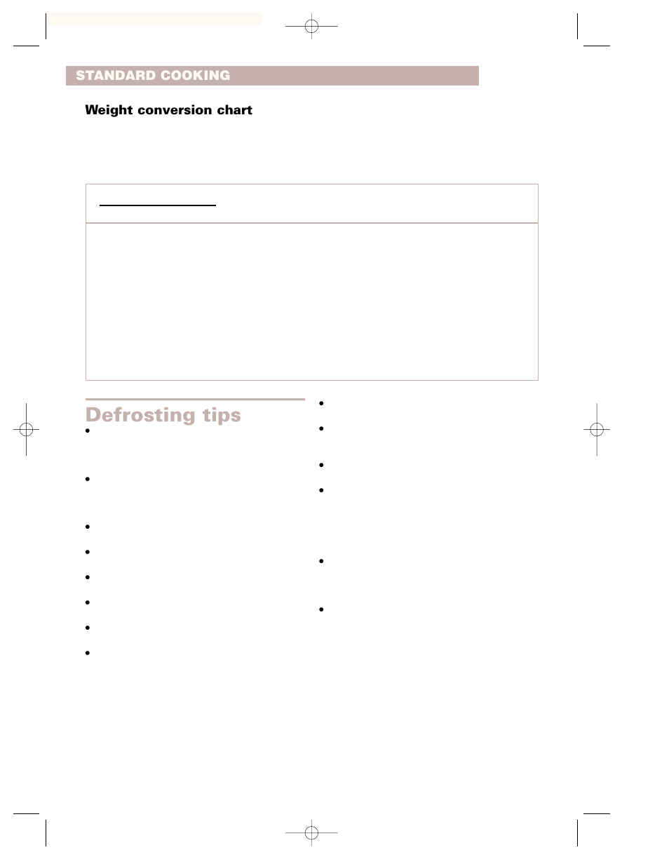 Defrosting tips | Crosley CMT135SG User Manual | Page 22 / 32