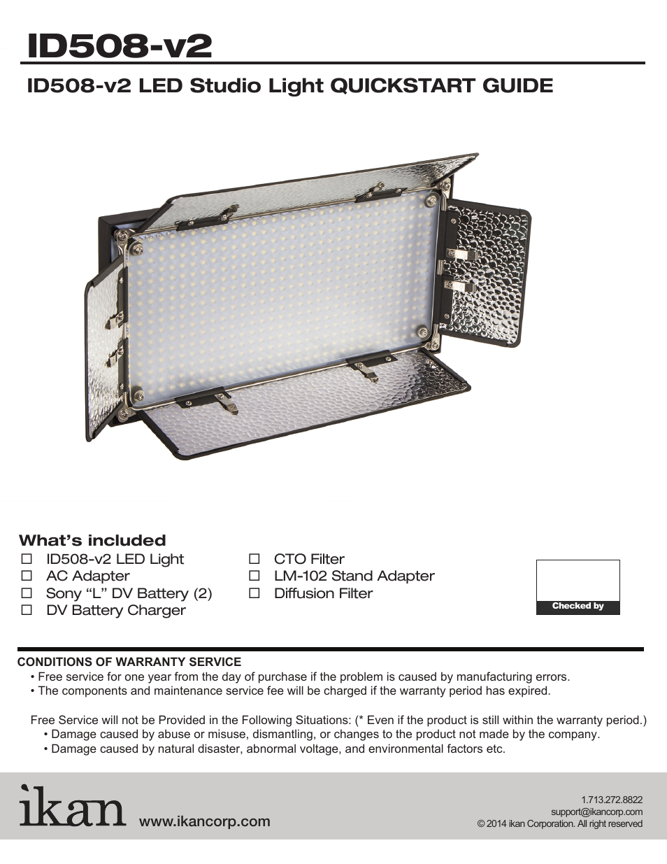 ikan ID508-v2 User Manual | 2 pages