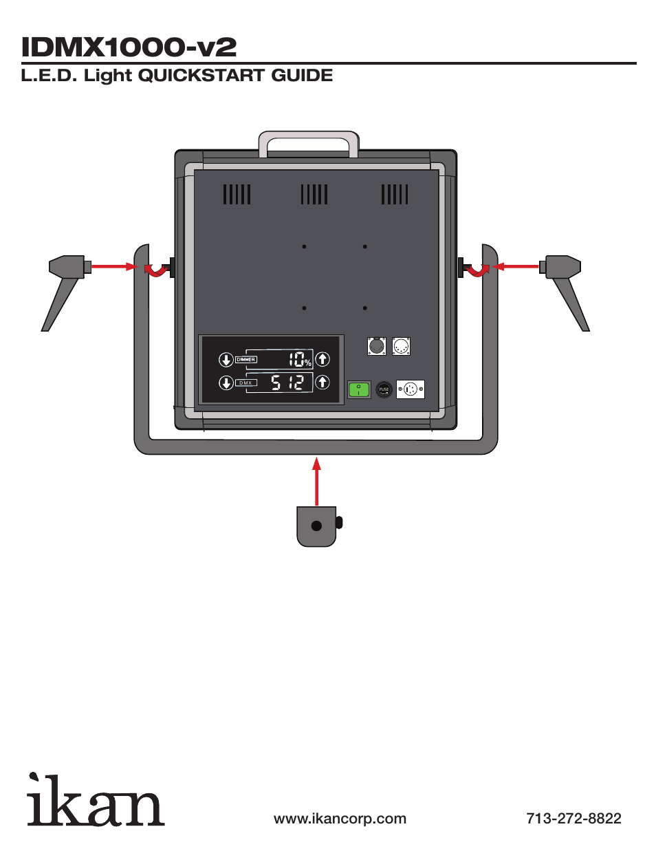 L.e.d. light quickstart guide | ikan IDMX1000-v2 User Manual | Page 3 / 4