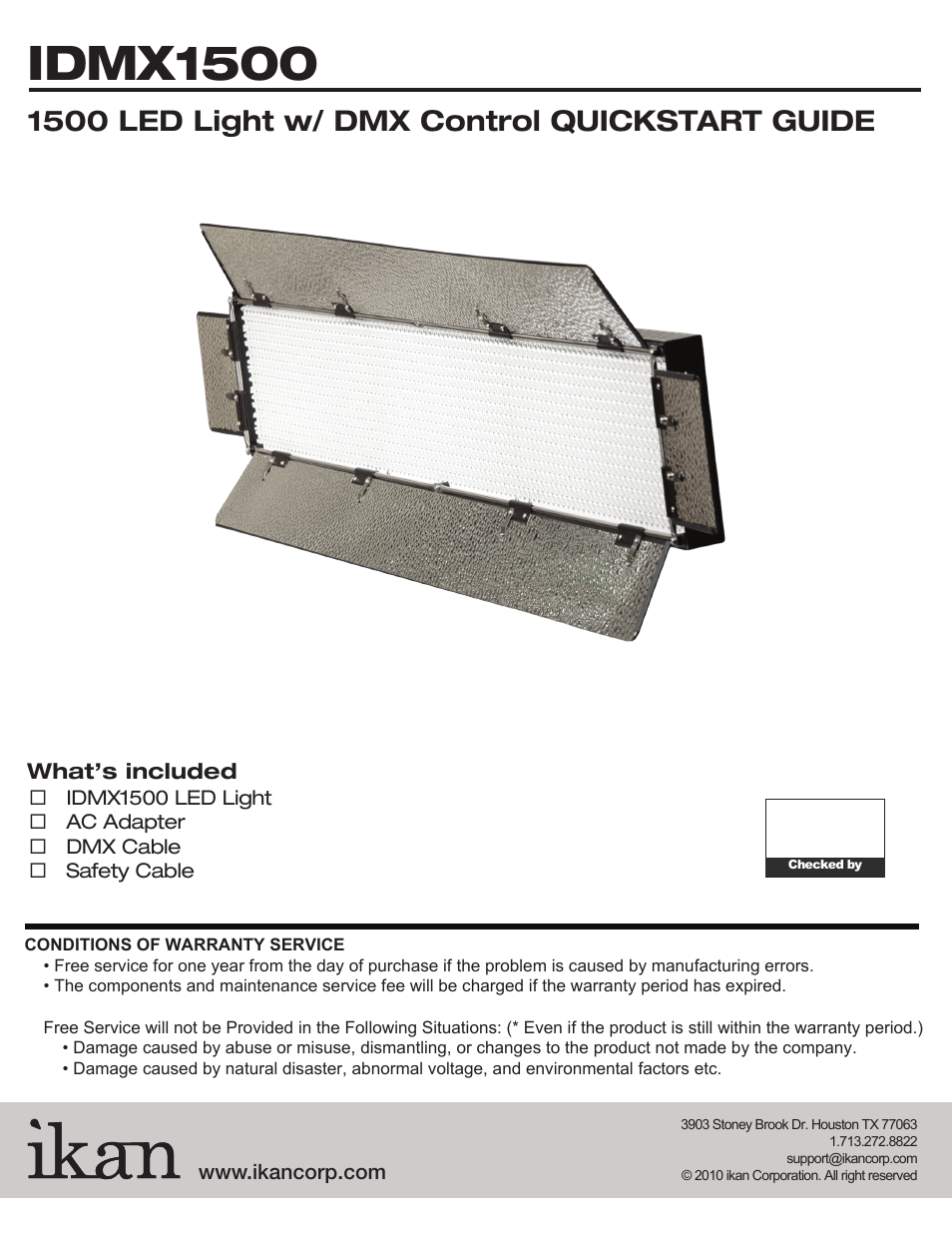 ikan IDMX1500 User Manual | 5 pages