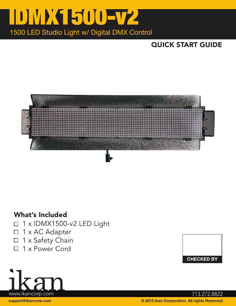 ikan IDMX1500-v2 User Manual | 4 pages