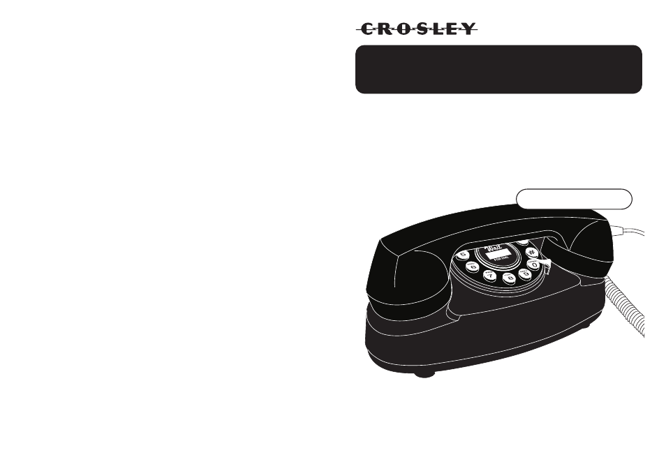 Crosley CR59 User Manual | 2 pages