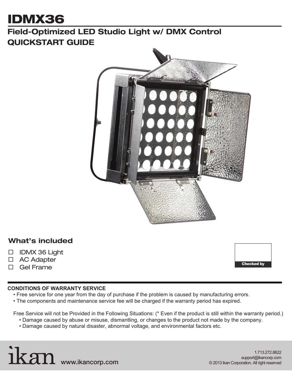ikan IDMX36 User Manual | 2 pages
