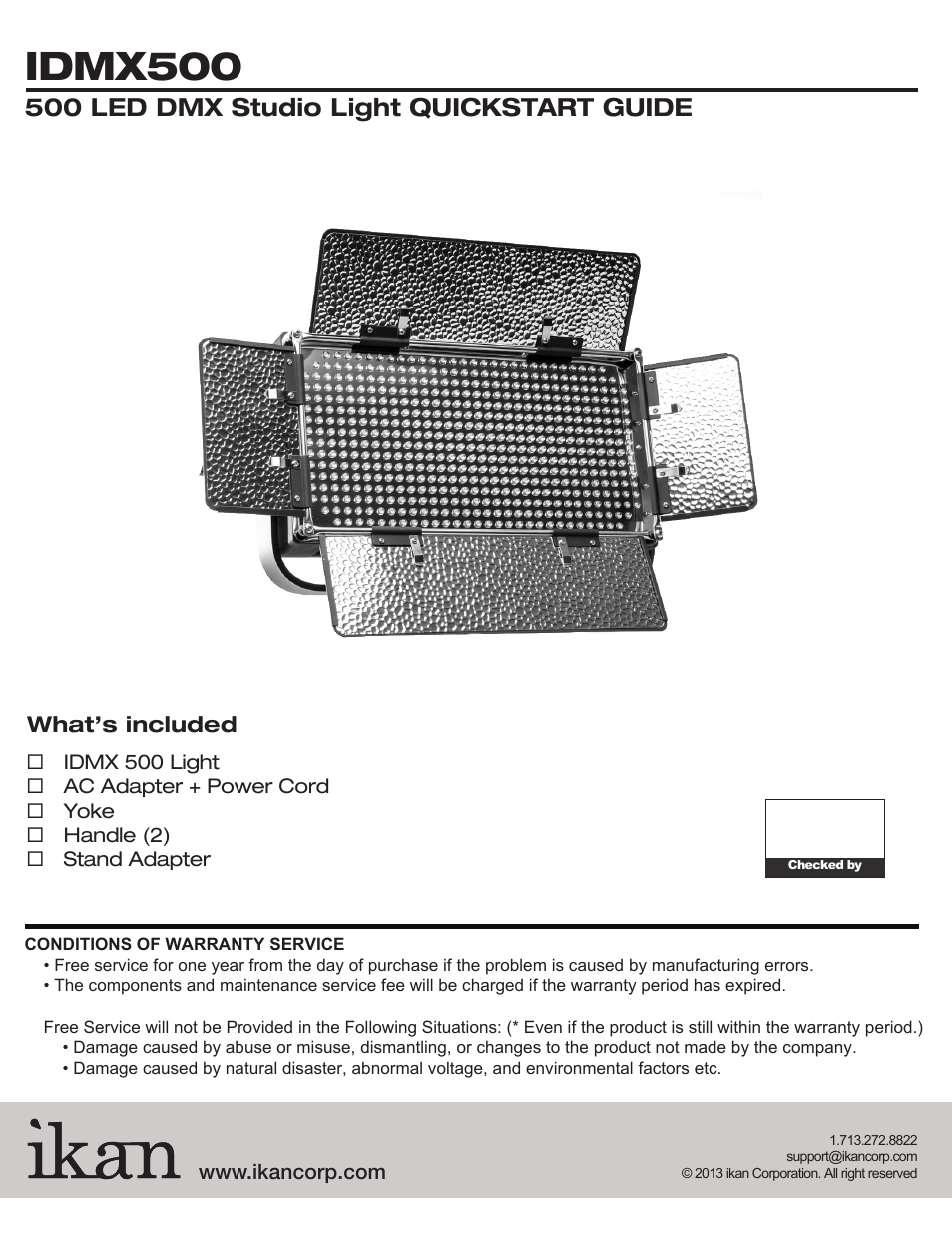 ikan IDMX500 User Manual | 2 pages