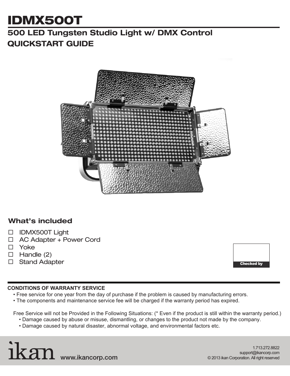 ikan IDMX500T User Manual | 2 pages