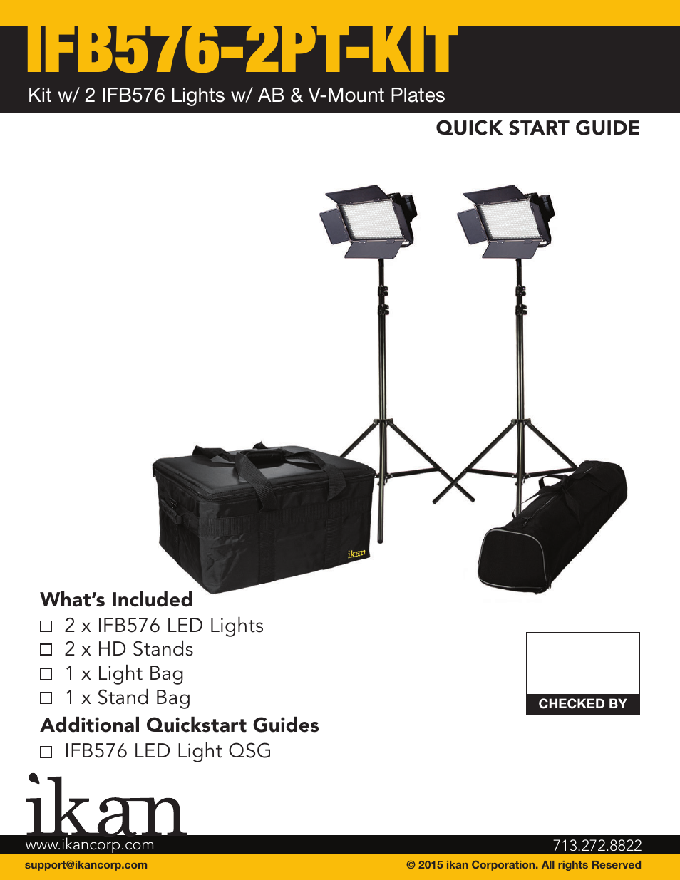 ikan IFB576-2PT-KIT User Manual | 6 pages