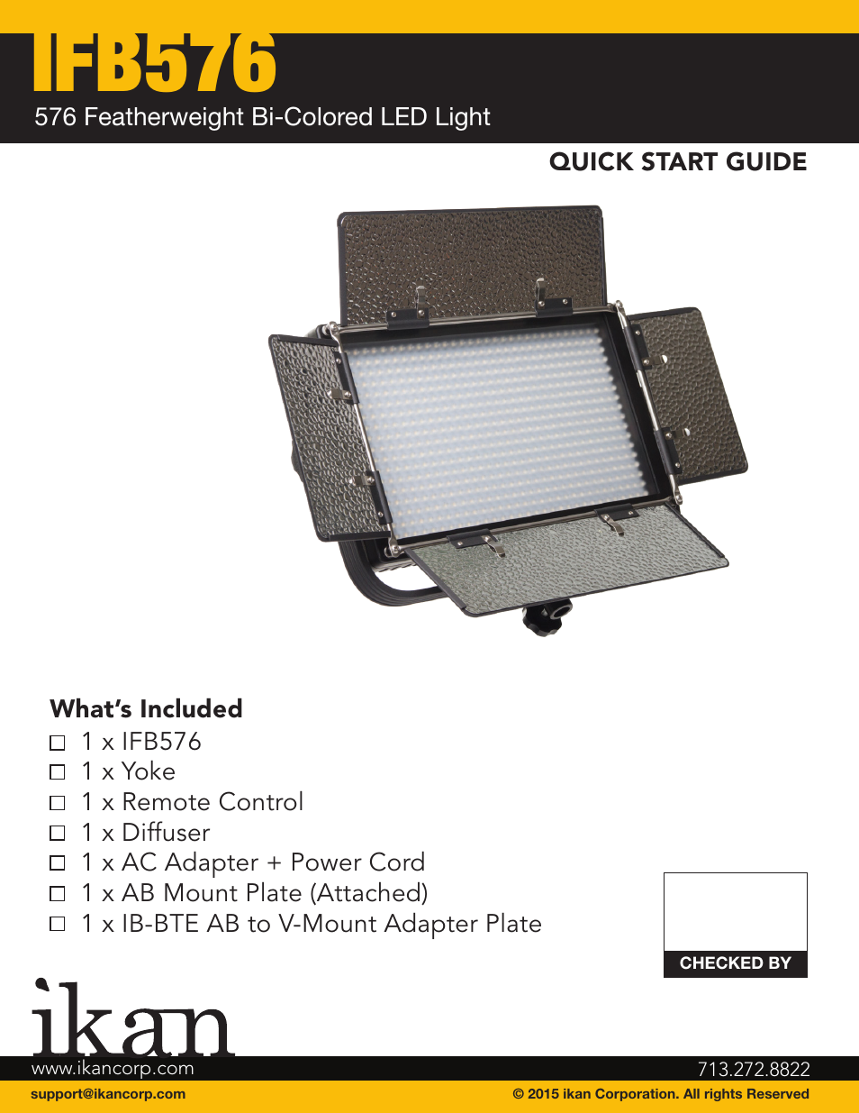Ifb576 | ikan IFB576-2PT-KIT User Manual | Page 2 / 6