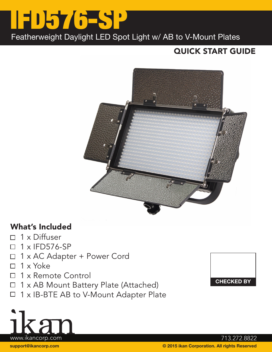 ikan IFD576-SP User Manual | 5 pages