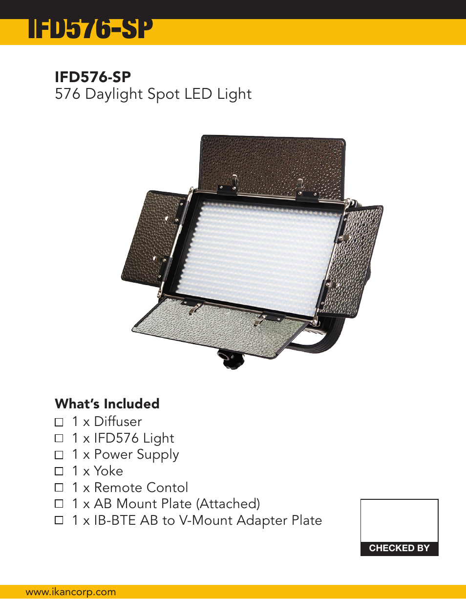 Ifd576-sp | ikan IFD576-SP-2PT-KIT User Manual | Page 2 / 6