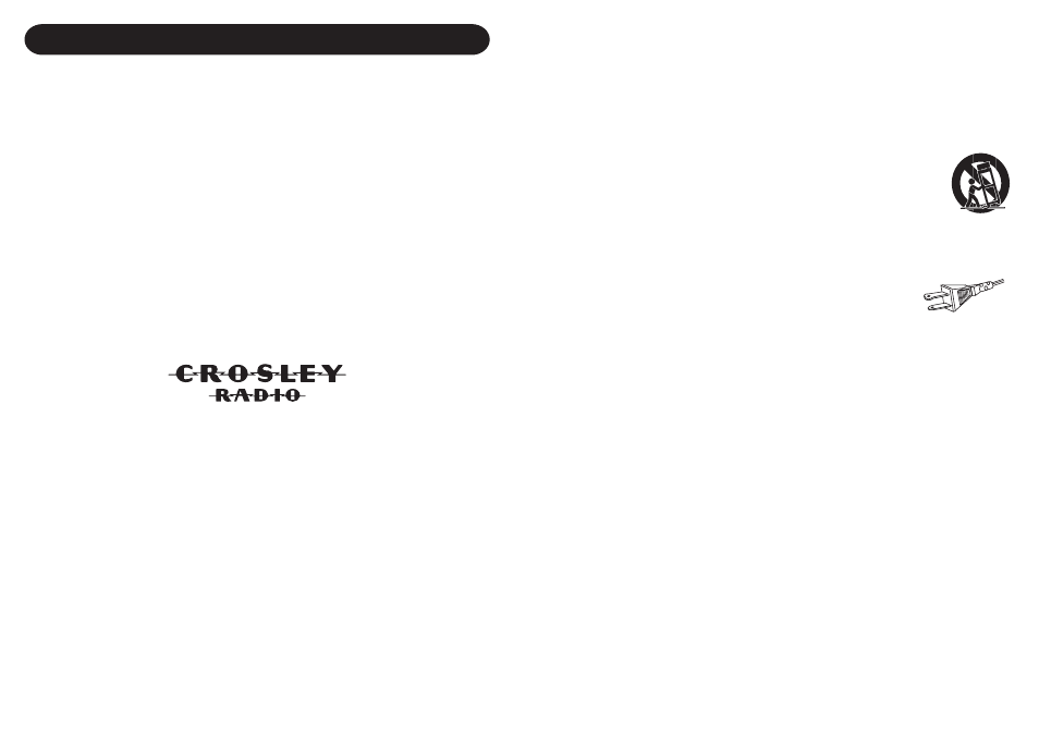 Important safety instruction, Warranty | Crosley CR85 User Manual | Page 2 / 5