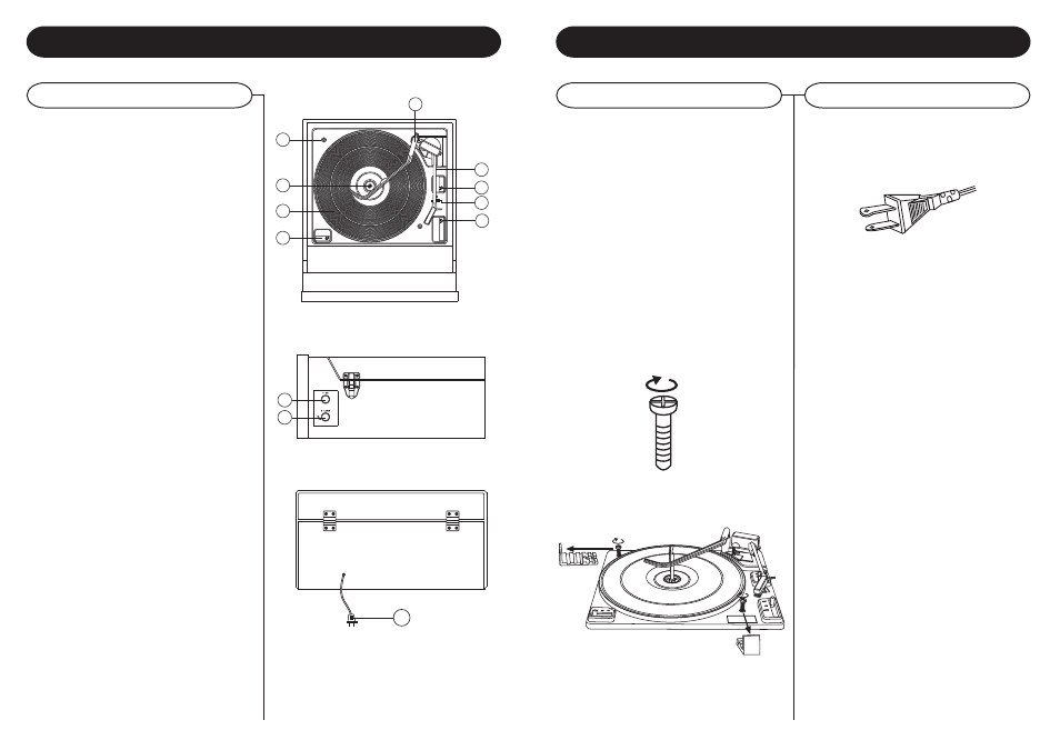 Getting started, Control locator, Unpacking | Power source | Crosley CR85 User Manual | Page 5 / 5