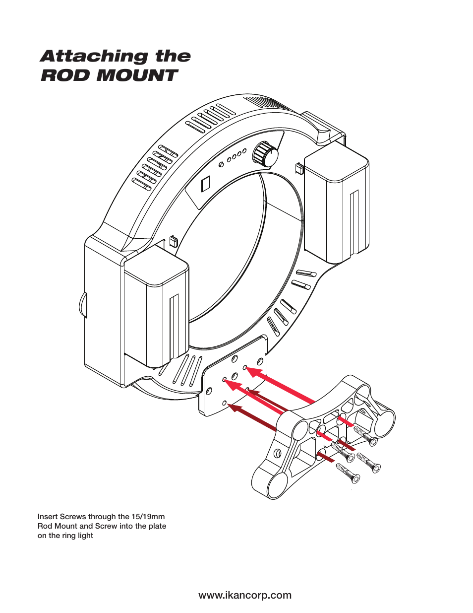 Attaching the rod mount | ikan iLED-RL User Manual | Page 5 / 8