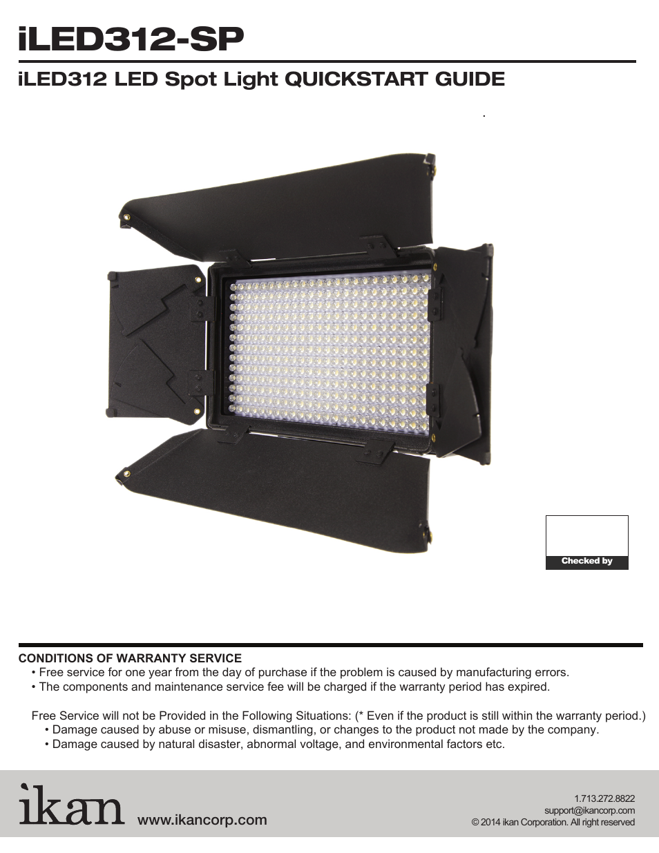 ikan iLED312-SP User Manual | 5 pages