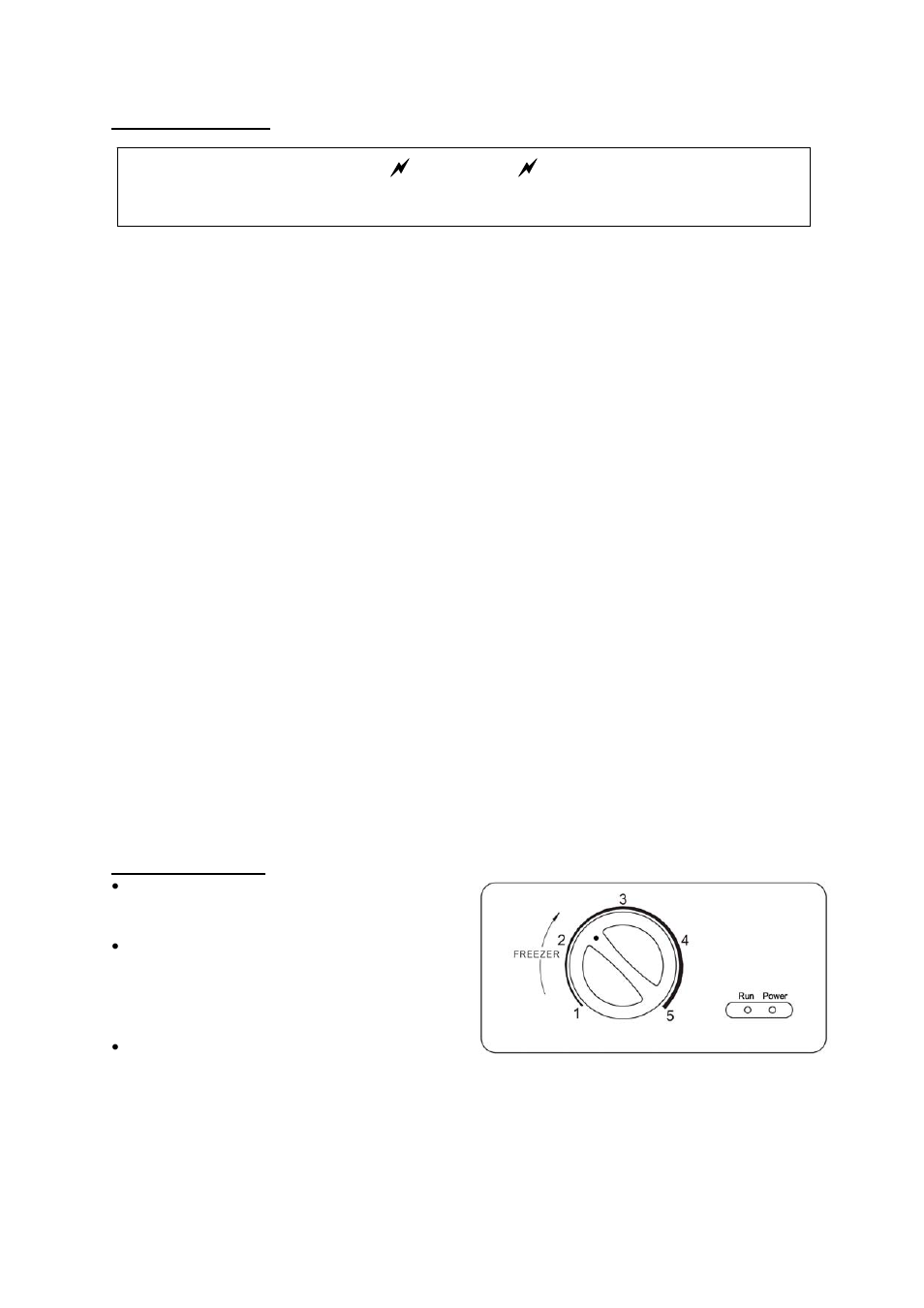 Operating your freezer, Warning | Crosley CHEST CCF73 User Manual | Page 6 / 23