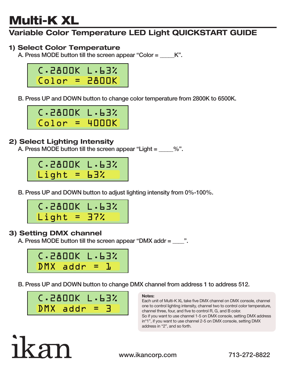 Multi-k xl | ikan Multi-K XL User Manual | Page 3 / 4