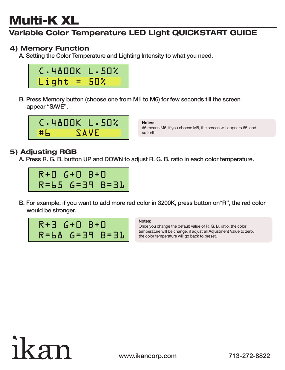 Multi-k xl | ikan Multi-K XL User Manual | Page 4 / 4