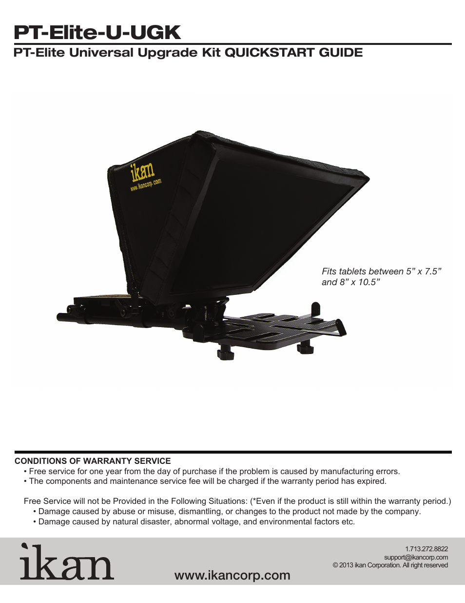 ikan PT-Elite-U-UGK User Manual | 3 pages