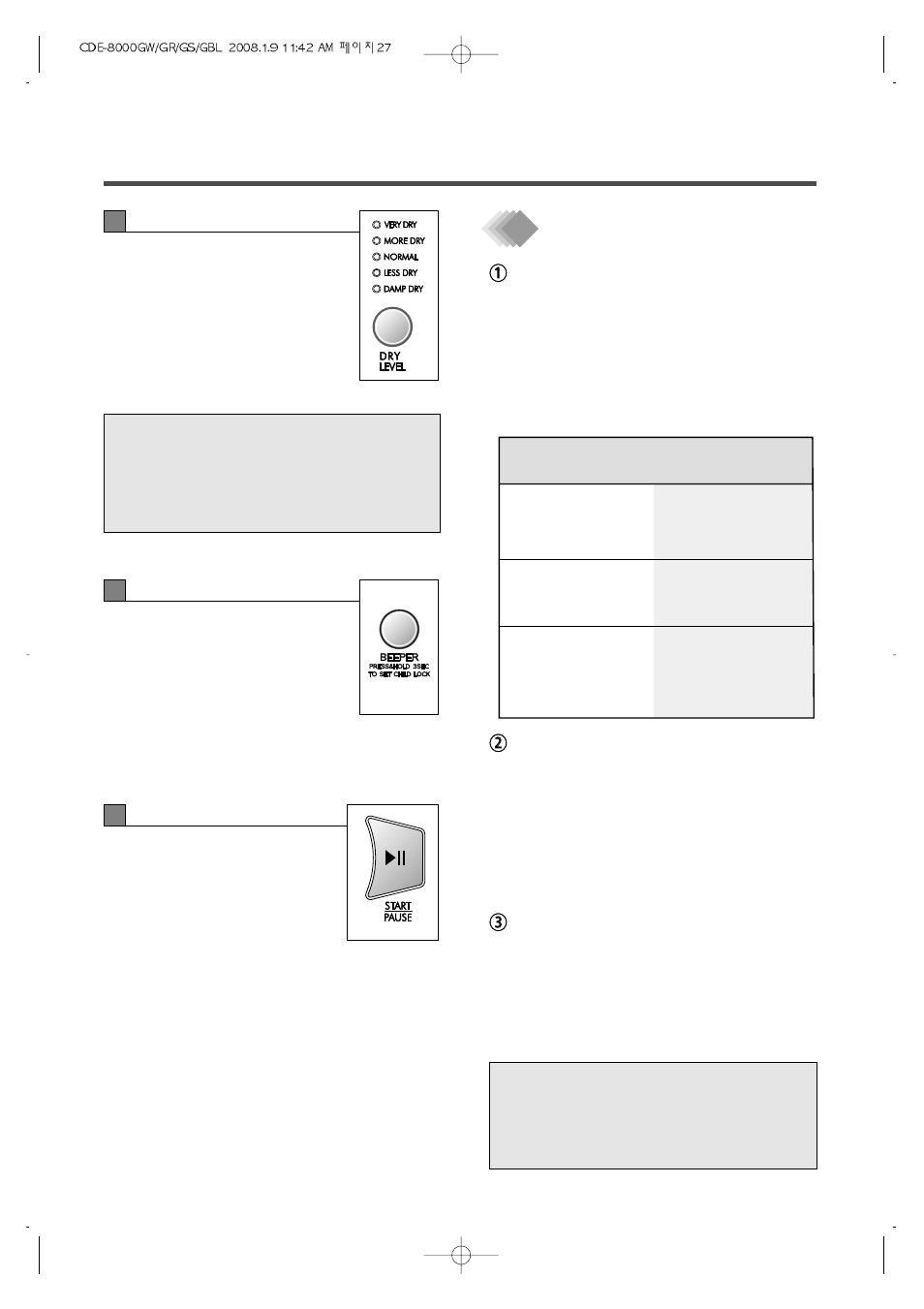 Starting your dryer | Crosley CDE-8000GW User Manual | Page 27 / 33