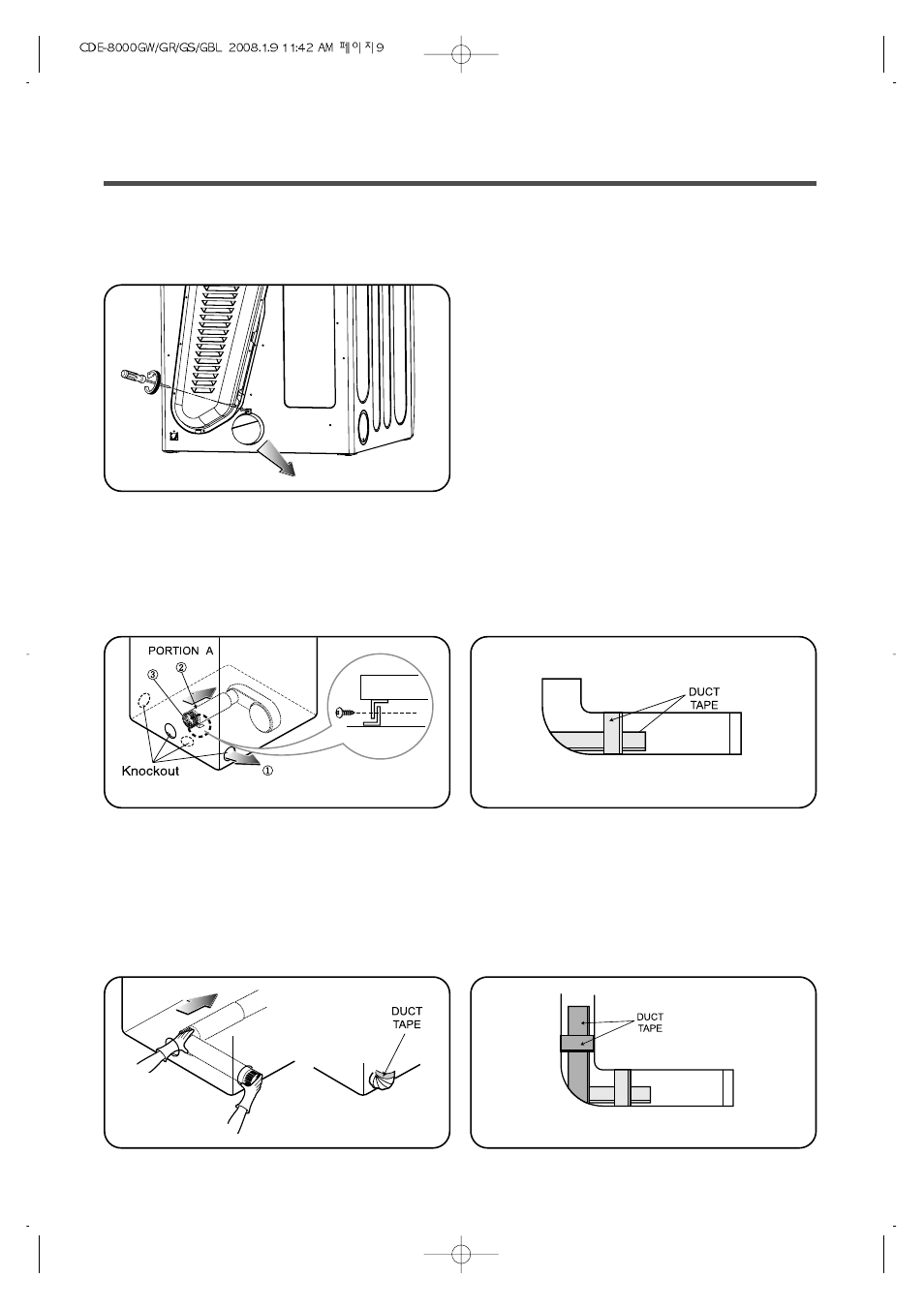 Alternate exhaust directions | Crosley CDE-8000GW User Manual | Page 9 / 33