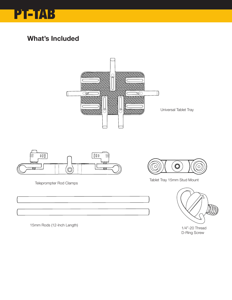 Pt-tab, What’s included | ikan PT-TAB User Manual | Page 2 / 5