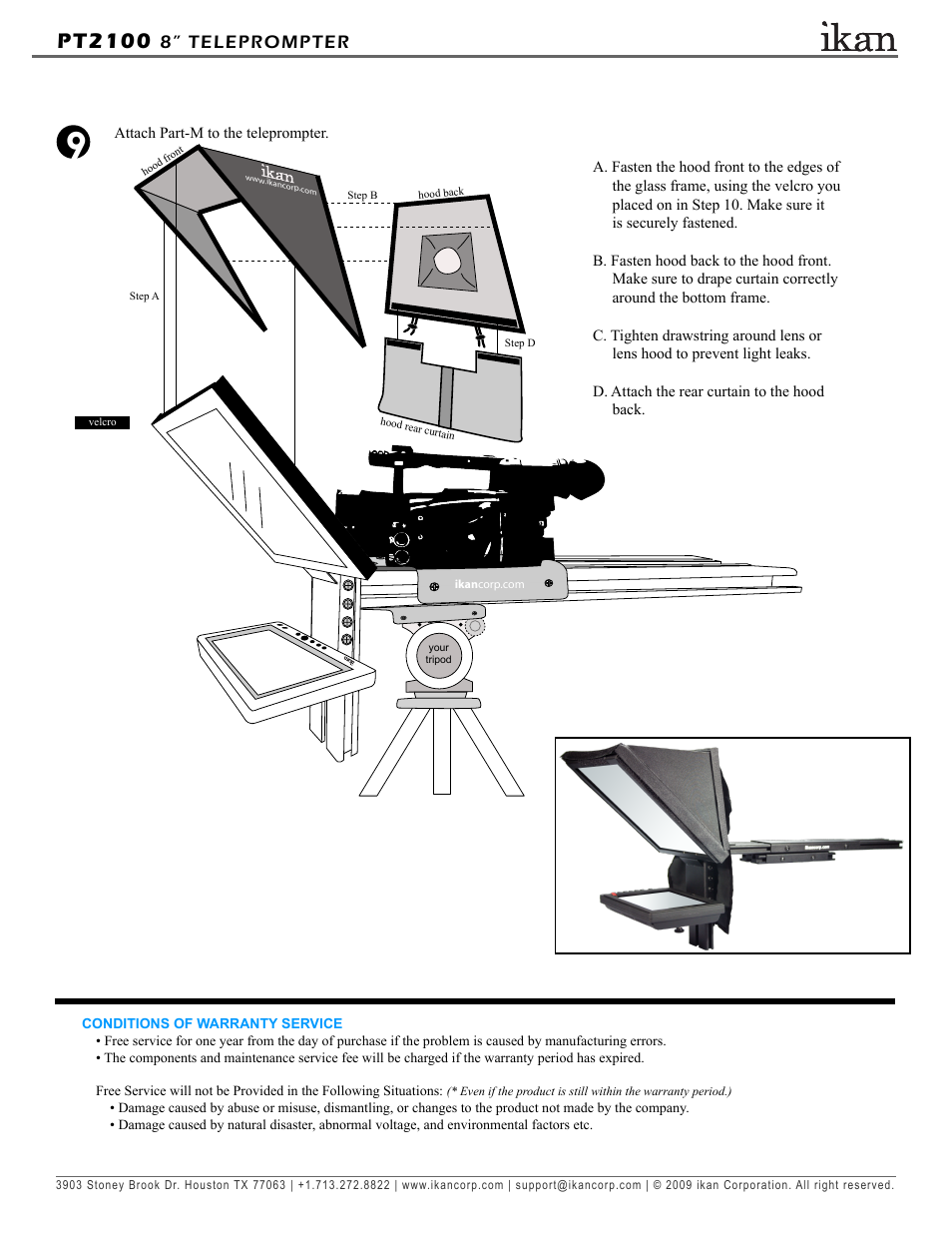 Pt2100_p5, Pt2100, 8” teleprompter | ikan PT2100 User Manual | Page 6 / 12