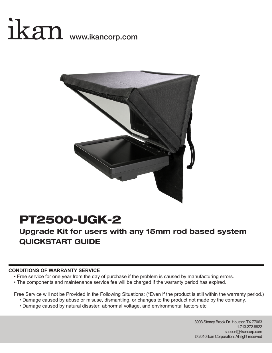ikan PT2500-UGK-2 User Manual | 6 pages