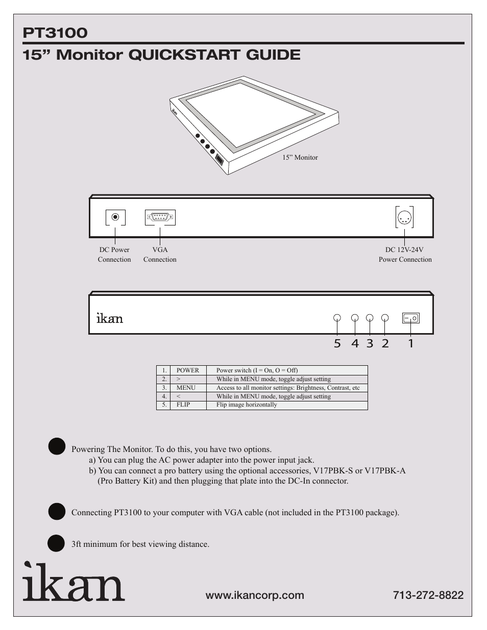 ikan PT3100 User Manual | Page 11 / 13