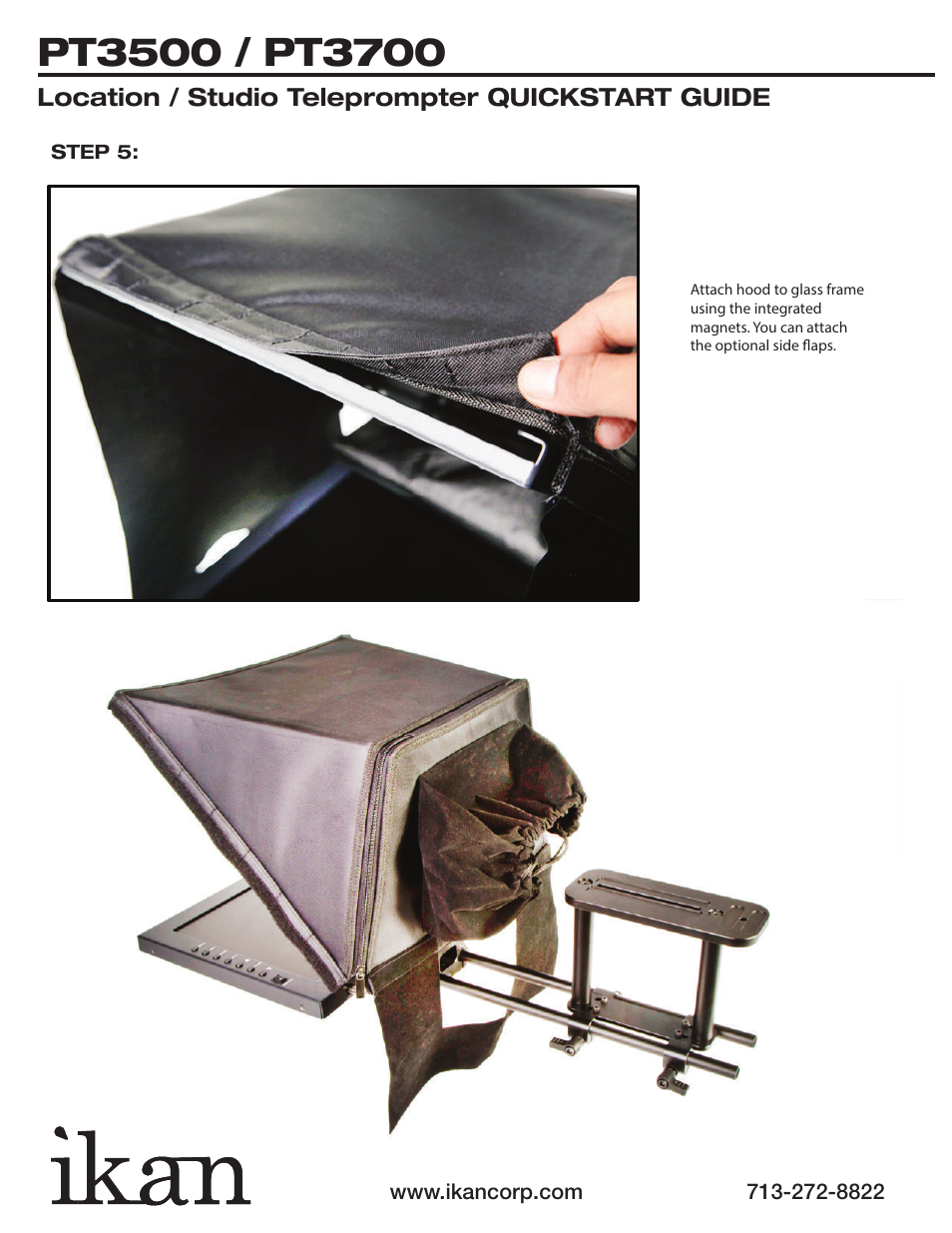 Location / studio teleprompter quickstart guide | ikan PT3500 User Manual | Page 6 / 8