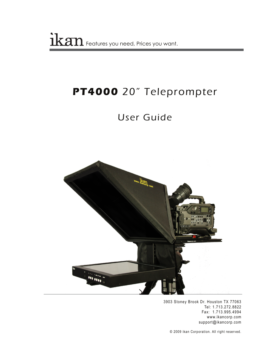ikan PT4000 User Manual | 11 pages