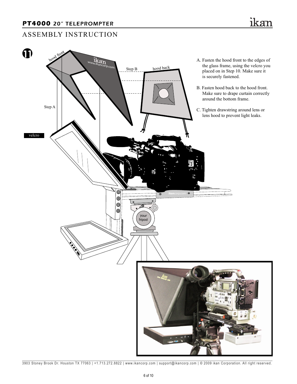 Assembly instruction, Pt4000 | ikan PT4000 User Manual | Page 7 / 11