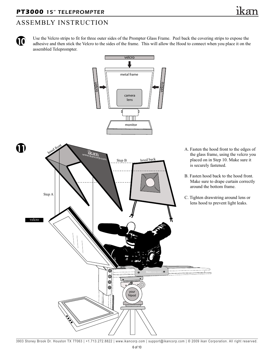 Pt3000_p6, Assembly instruction, Pt3000 | ikan PT3000 User Manual | Page 7 / 11