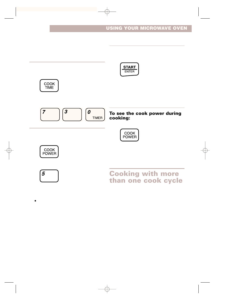 Cooking with more than one cook cycle | Crosley CMT101SG User Manual | Page 15 / 28