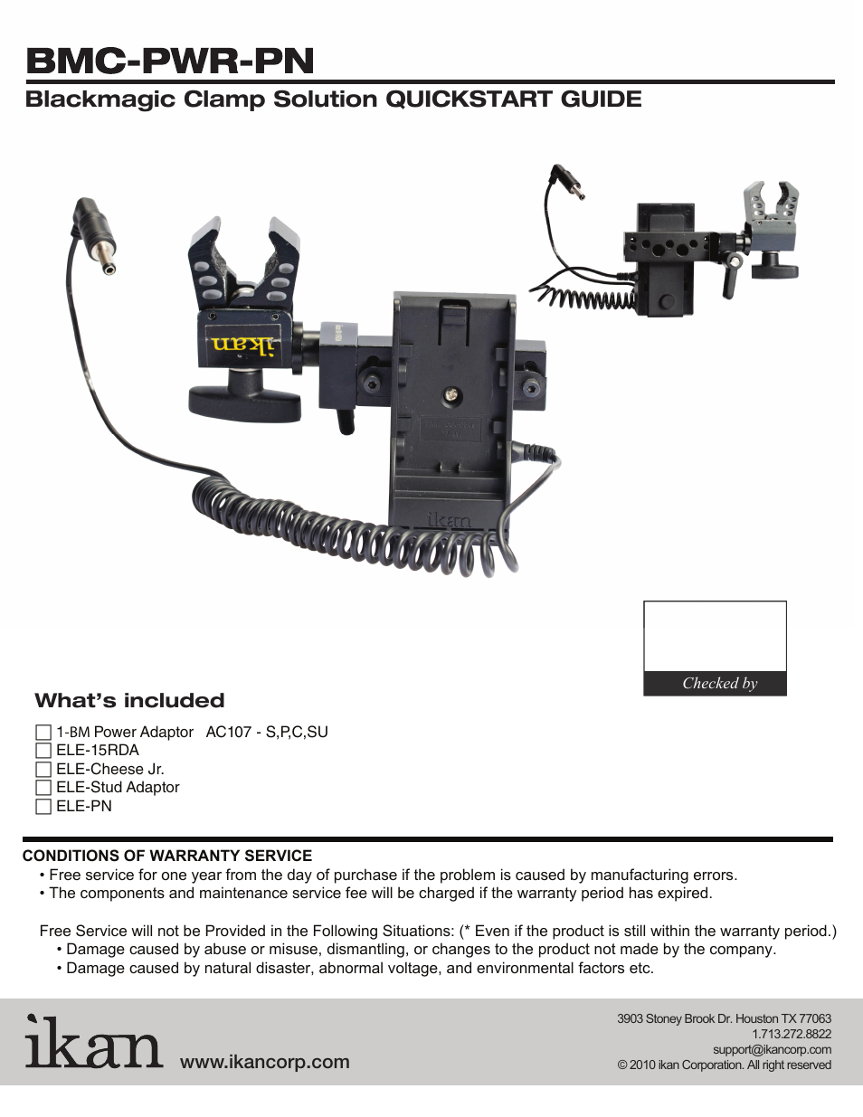 ikan BMC-PWR-PN User Manual | 2 pages