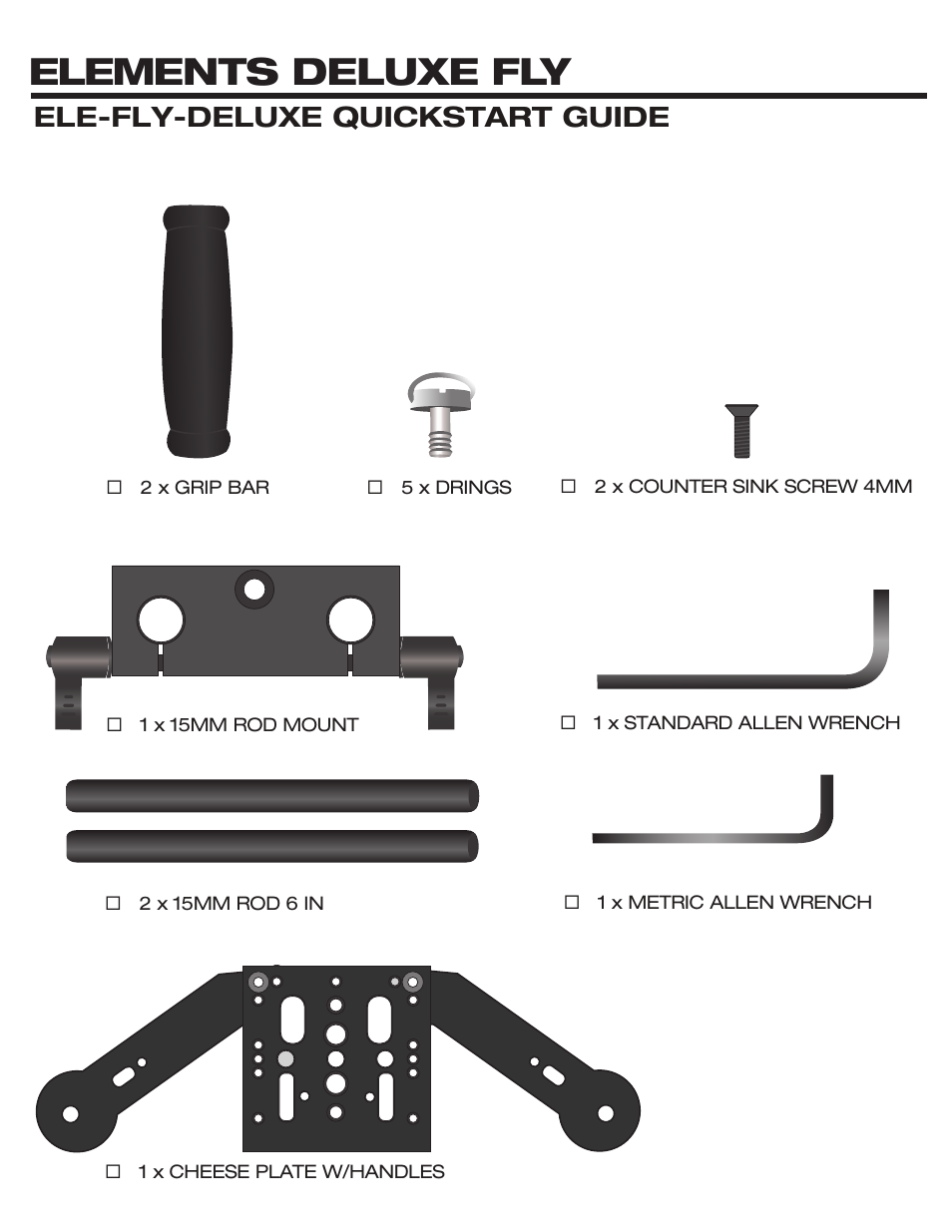 Elements deluxe fly, Ele-fly-deluxe quickstart guide | ikan ELE-FLY-DELUXE User Manual | Page 2 / 4